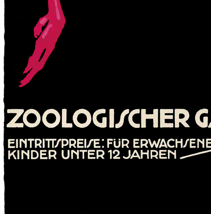 Ludwig Hohlwein, Pink Flamingo, Zoo Poster (1912)