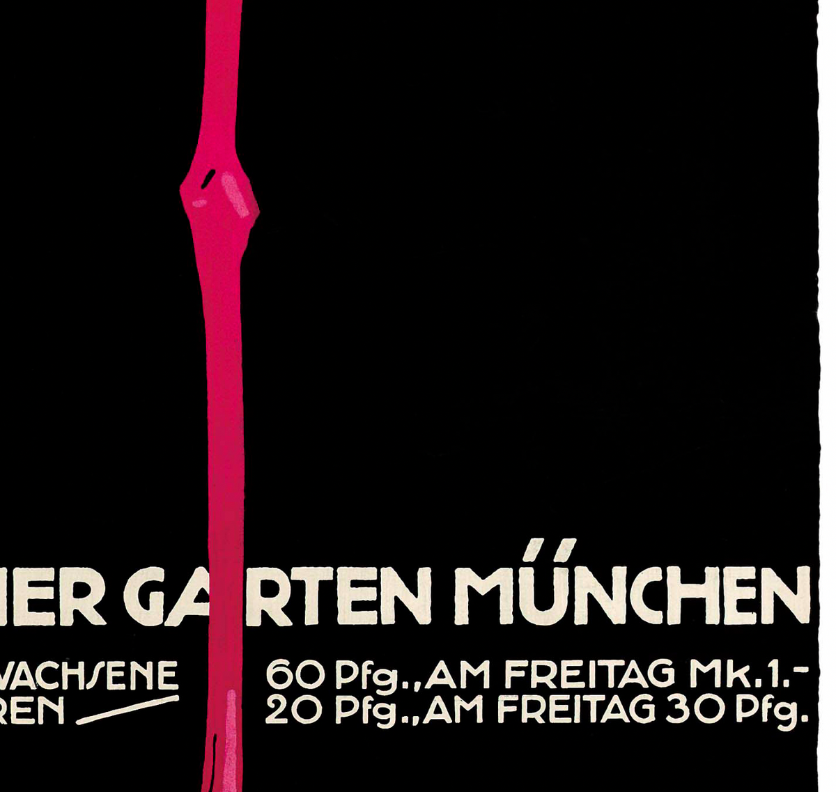 Ludwig Hohlwein, Pink Flamingo, Zoo Poster (1912)