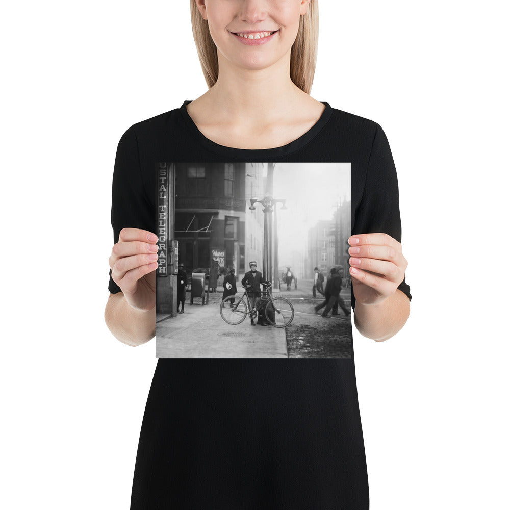 Photo paper poster – Child labor, old street photo by Lewis Hine (c 1910)