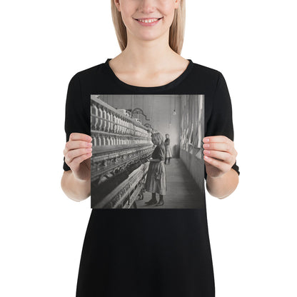 Photo paper poster – Sadie Pfeifer, a Cotton Mill Spinner, Lancaster, South Carolina (1908)