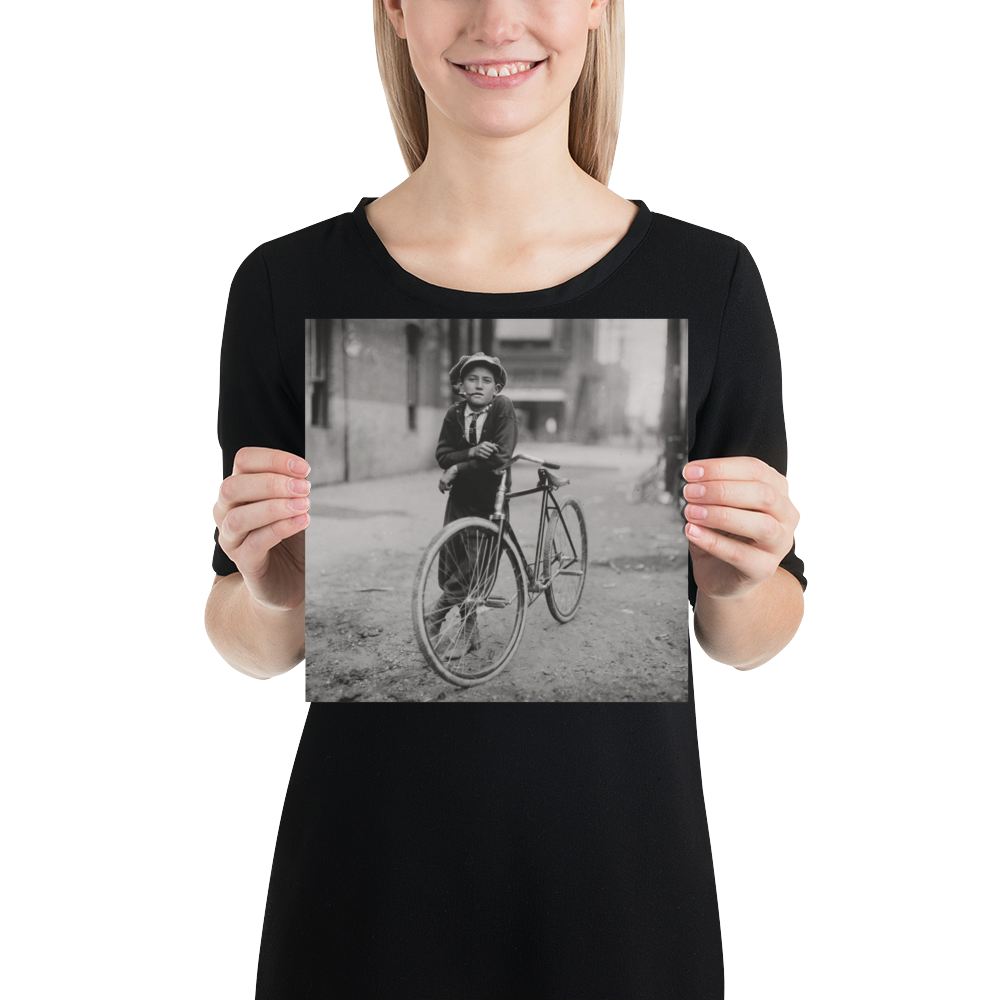 Photo paper poster – Messenger Boy for Mackay Telegraph Company, Waco, Texas – Lewis Hine (1913)