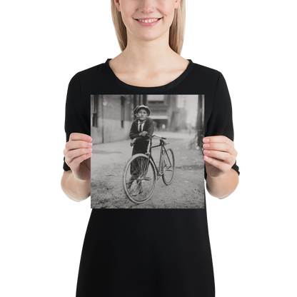 Photo paper poster – Messenger Boy for Mackay Telegraph Company, Waco, Texas – Lewis Hine (1913)