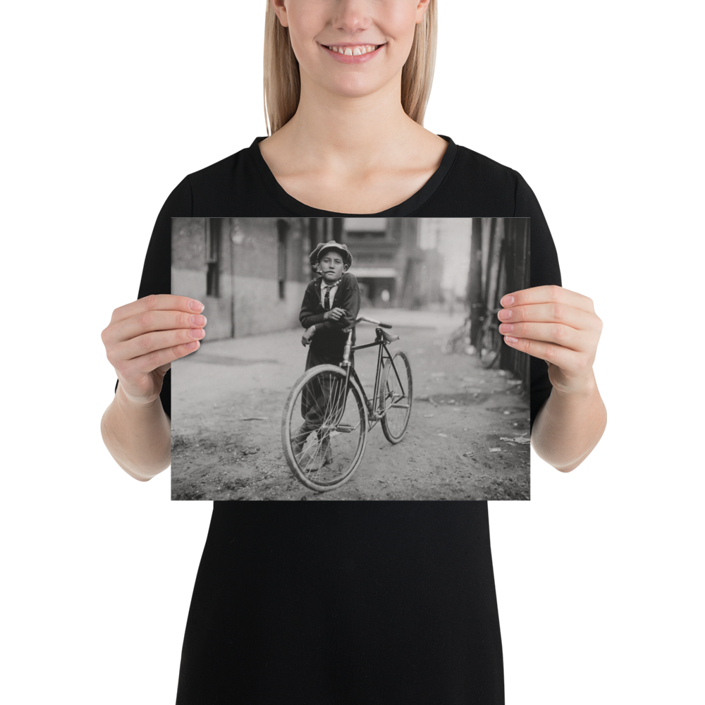 Photo paper poster – Messenger Boy for Mackay Telegraph Company, Waco, Texas – Lewis Hine (1913)