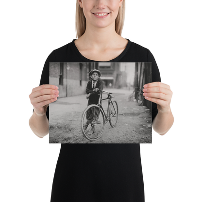 Photo paper poster – Messenger Boy for Mackay Telegraph Company, Waco, Texas – Lewis Hine (1913)