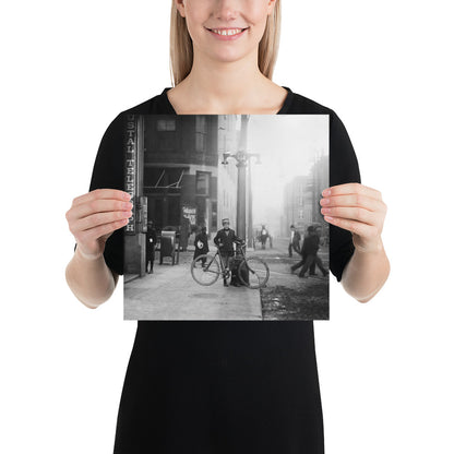 Photo paper poster – Child labor, old street photo by Lewis Hine (c 1910)