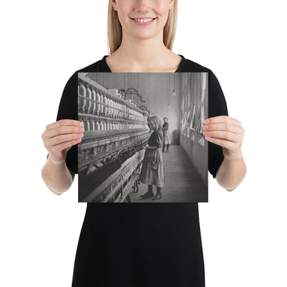 Photo paper poster – Sadie Pfeifer, a Cotton Mill Spinner, Lancaster, South Carolina (1908)