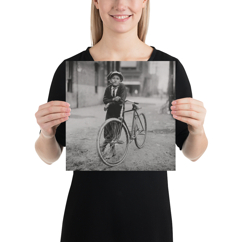 Photo paper poster – Messenger Boy for Mackay Telegraph Company, Waco, Texas – Lewis Hine (1913)