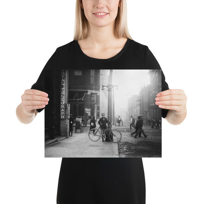 Photo paper poster – Child labor, old street photo by Lewis Hine (c 1910)