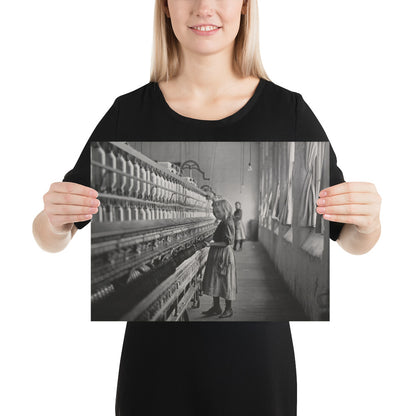 Photo paper poster – Sadie Pfeifer, a Cotton Mill Spinner, Lancaster, South Carolina (1908)