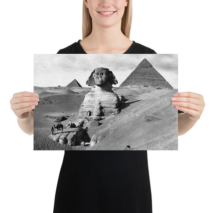 Photo paper poster – Egypt, The Sphinx & Pyramids. Sphinx (Early 1900s)