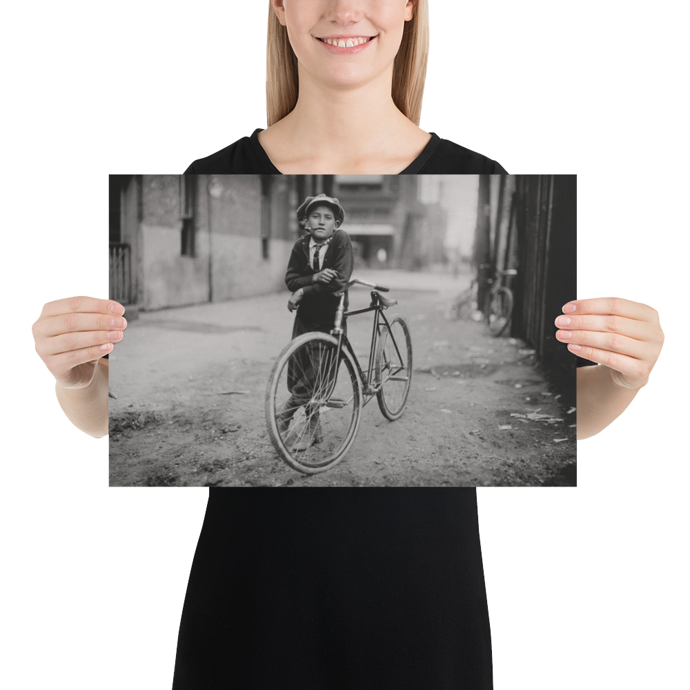 Photo paper poster – Messenger Boy for Mackay Telegraph Company, Waco, Texas – Lewis Hine (1913)