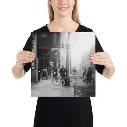 Photo paper poster – Child labor, old street photo by Lewis Hine (c 1910)