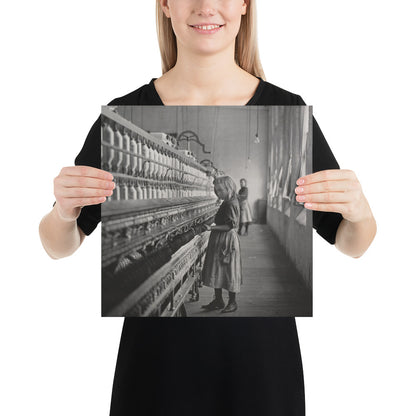 Photo paper poster – Sadie Pfeifer, a Cotton Mill Spinner, Lancaster, South Carolina (1908)