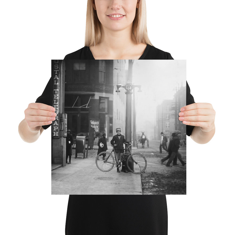 Photo paper poster – Child labor, old street photo by Lewis Hine (c 1910)