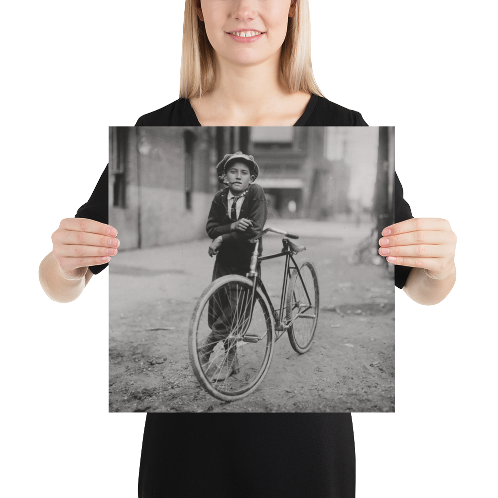 Photo paper poster – Messenger Boy for Mackay Telegraph Company, Waco, Texas – Lewis Hine (1913)