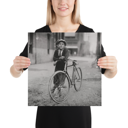 Photo paper poster – Messenger Boy for Mackay Telegraph Company, Waco, Texas – Lewis Hine (1913)