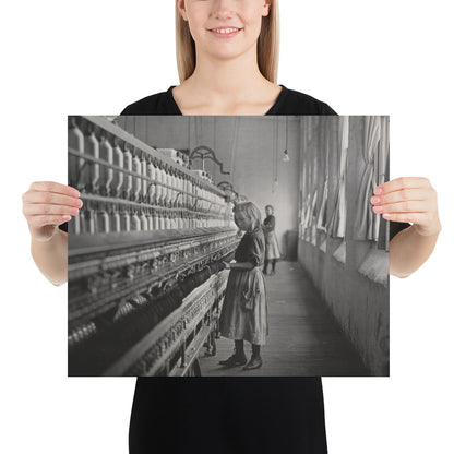 Photo paper poster – Sadie Pfeifer, a Cotton Mill Spinner, Lancaster, South Carolina (1908)