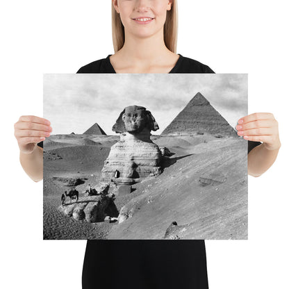 Photo paper poster – Egypt, The Sphinx & Pyramids. Sphinx (Early 1900s)