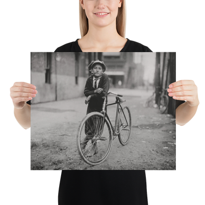 Photo paper poster – Messenger Boy for Mackay Telegraph Company, Waco, Texas – Lewis Hine (1913)