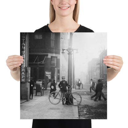 Photo paper poster – Child labor, old street photo by Lewis Hine (c 1910)