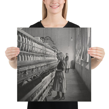 Photo paper poster – Sadie Pfeifer, a Cotton Mill Spinner, Lancaster, South Carolina (1908)