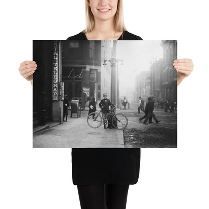 Photo paper poster – Child labor, old street photo by Lewis Hine (c 1910)