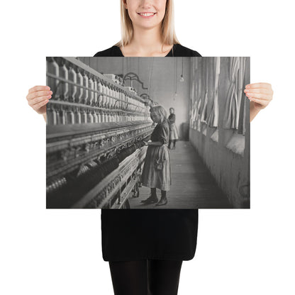 Photo paper poster – Sadie Pfeifer, a Cotton Mill Spinner, Lancaster, South Carolina (1908)