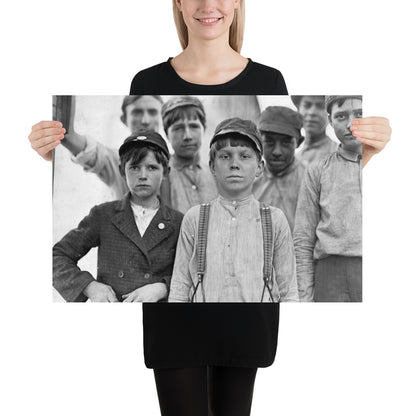 Photo paper poster – Doffers, Willingham Cotton Mill, Macon, Georgia, January (1909)