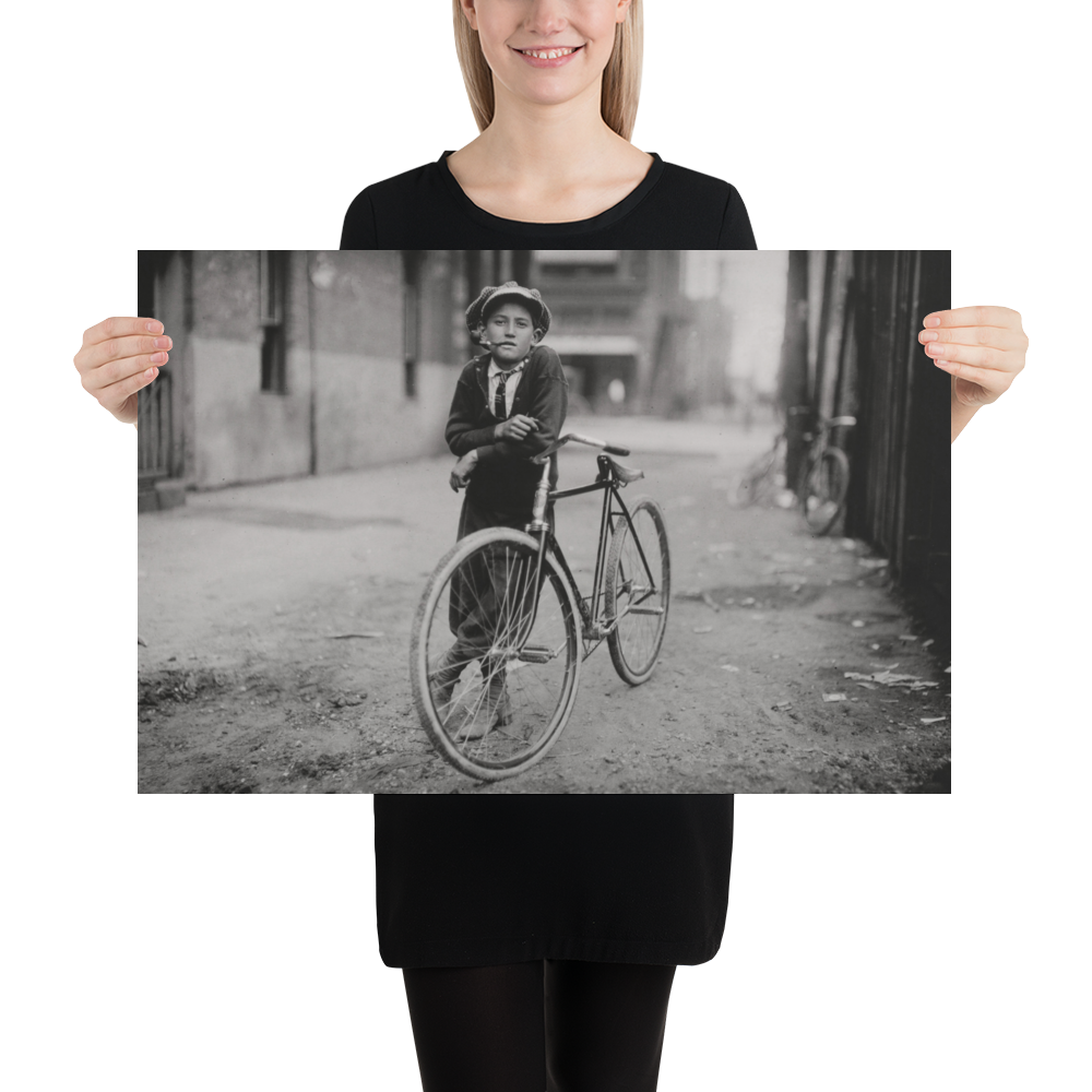 Photo paper poster – Messenger Boy for Mackay Telegraph Company, Waco, Texas – Lewis Hine (1913)