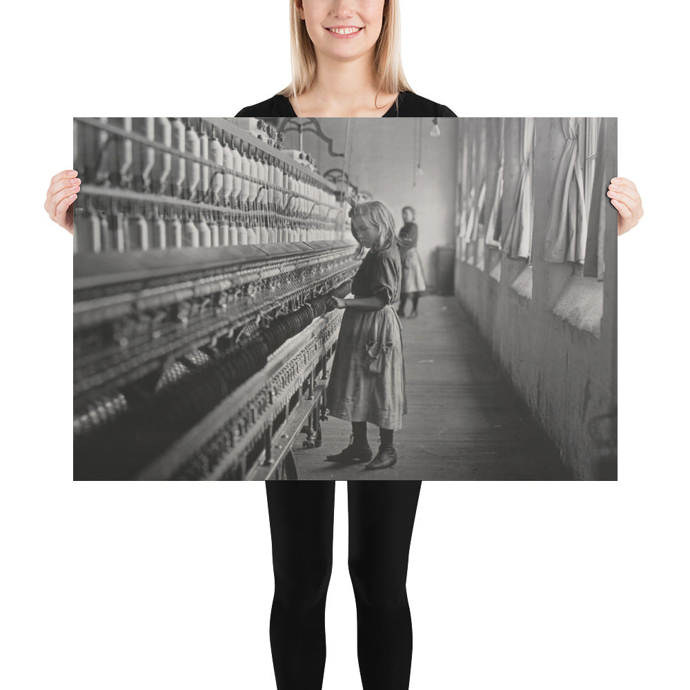 Photo paper poster – Sadie Pfeifer, a Cotton Mill Spinner, Lancaster, South Carolina (1908)