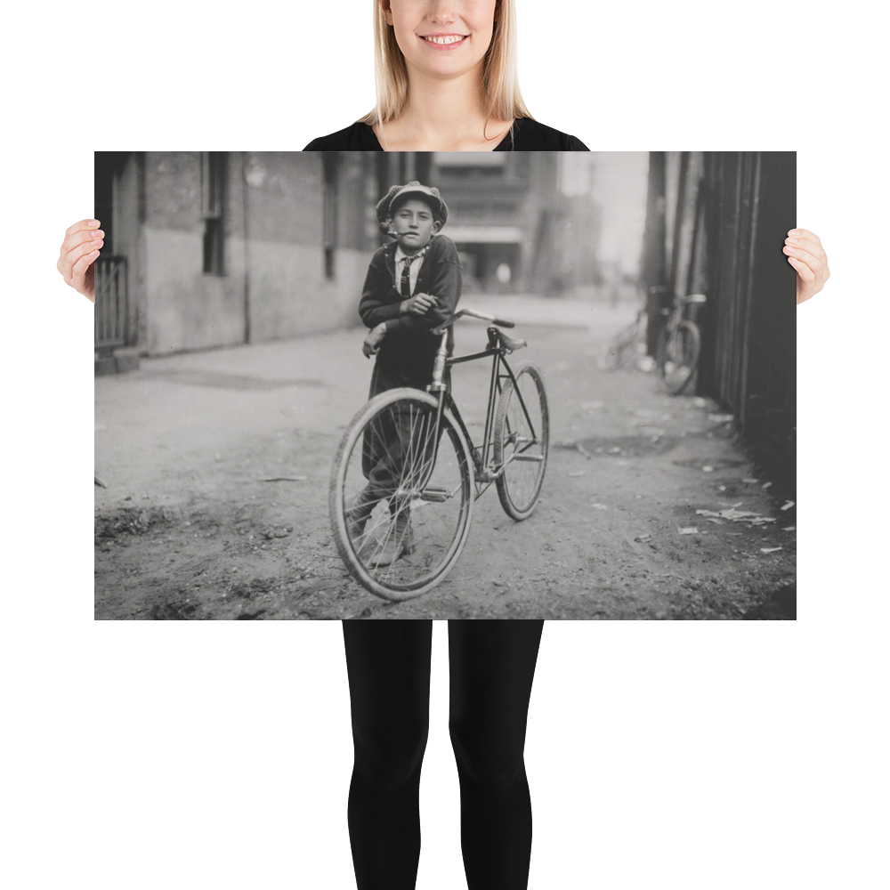 Photo paper poster – Messenger Boy for Mackay Telegraph Company, Waco, Texas – Lewis Hine (1913)