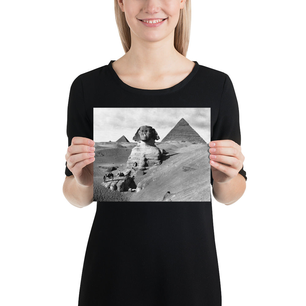 Photo paper poster – Egypt, The Sphinx & Pyramids. Sphinx (Early 1900s)